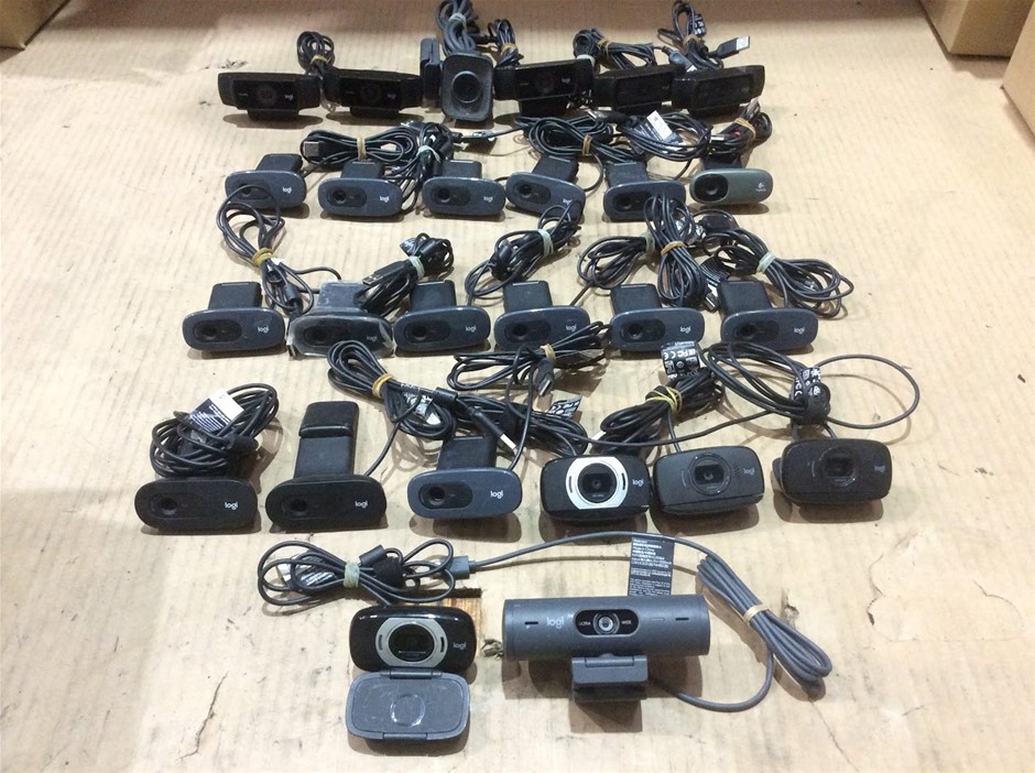 Logitech Webcams / USB Web Cameras (Lot of 26)