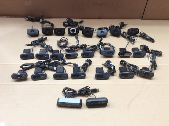 Logitech Mixed Brand and Model Webcams (Lot of 25)