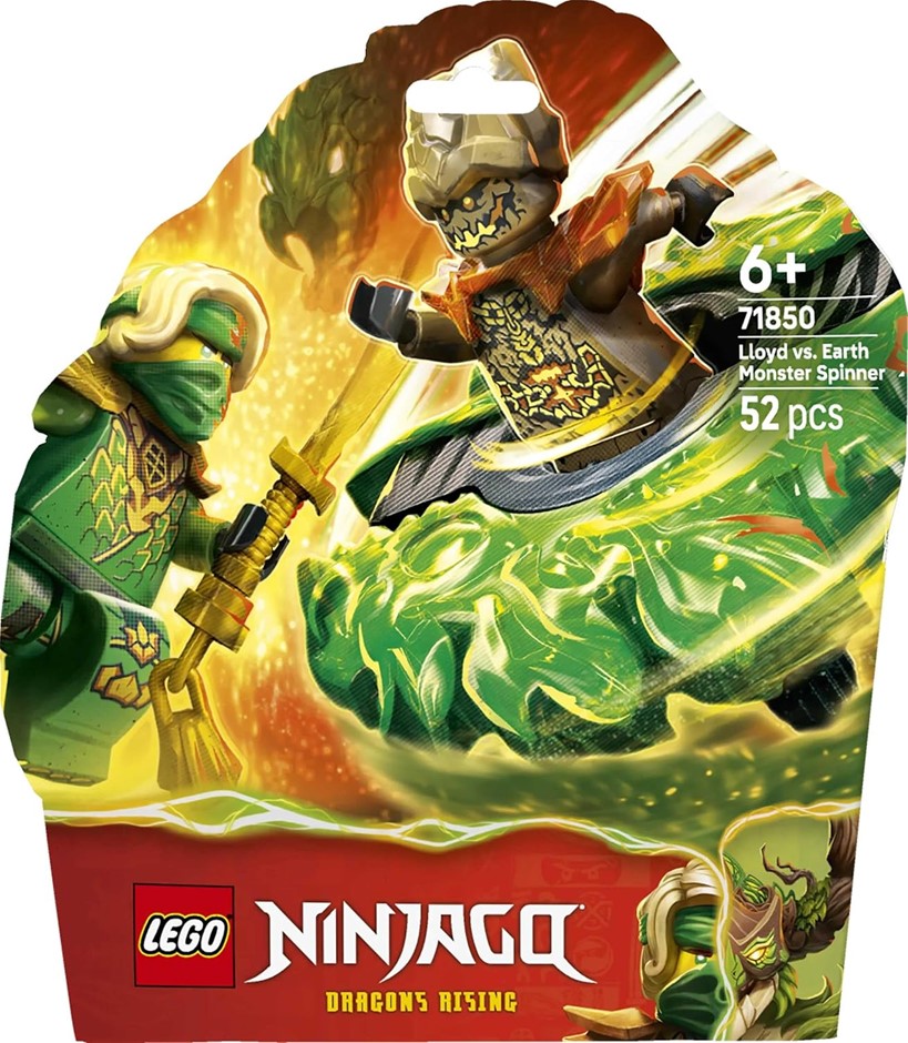 LEGO NINJAGO Lloyd vs. Earth Monster Spinner - Battle Toy - Set with 2 Mini