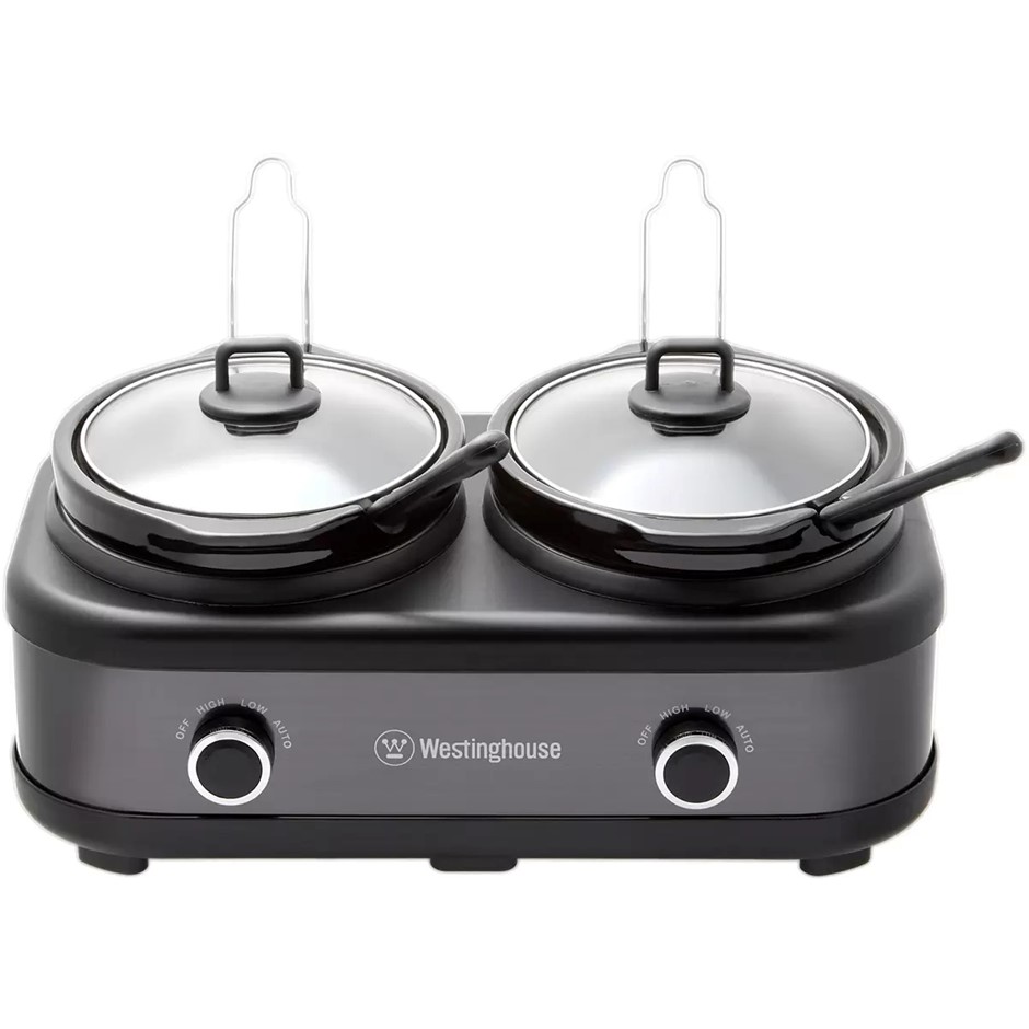 WESTINGHOUSE Slow Cooker With Auto Function, 2 x 2.5L, Model WHSC06KS. NB: