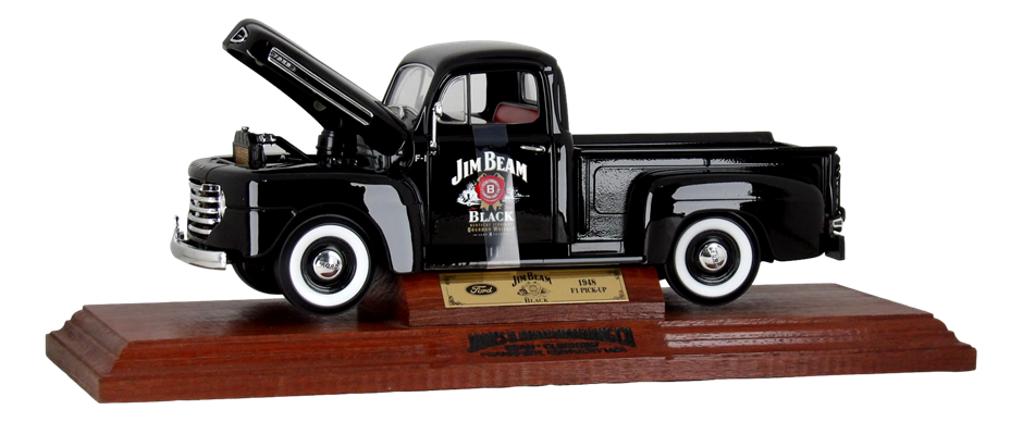 Jim Beam Black 1948 F1 Pick Up Collectable Truck on Wooden Stand