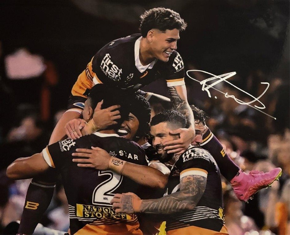 REECE WALSH SIGNED BRISBANE BRONCOS PHOTO
