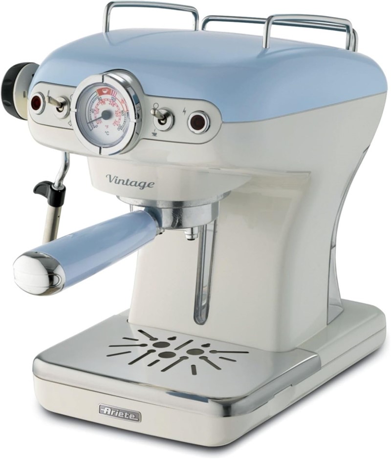 ARIETE Vintage Series Espresso Coffee Machine, Blue. NB: Not in box and has