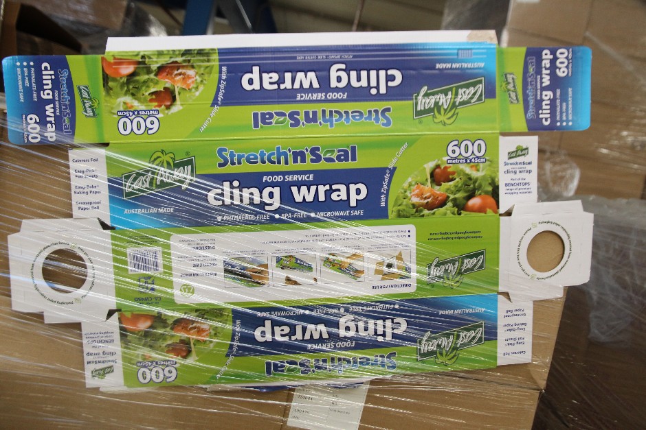 <p>Cast Away Cling Wrap Product Packaging Boxes</p>