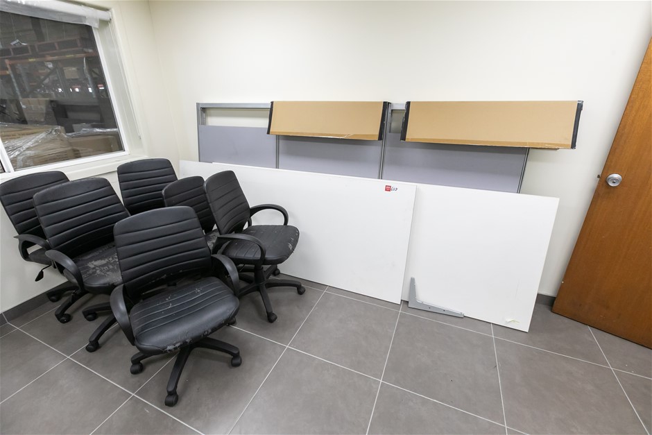 Office "L" Shape Modular Work Station & Chairs