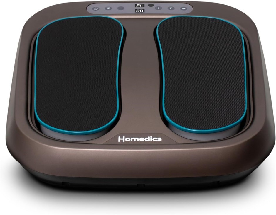 Homedics Foot Flow Circulation Booster with Vibration Massage, Soothing Hea