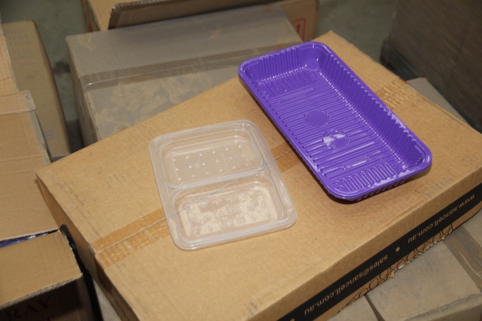 <p>Eco Food-Pac Assorted Trays Unused in Box</p>