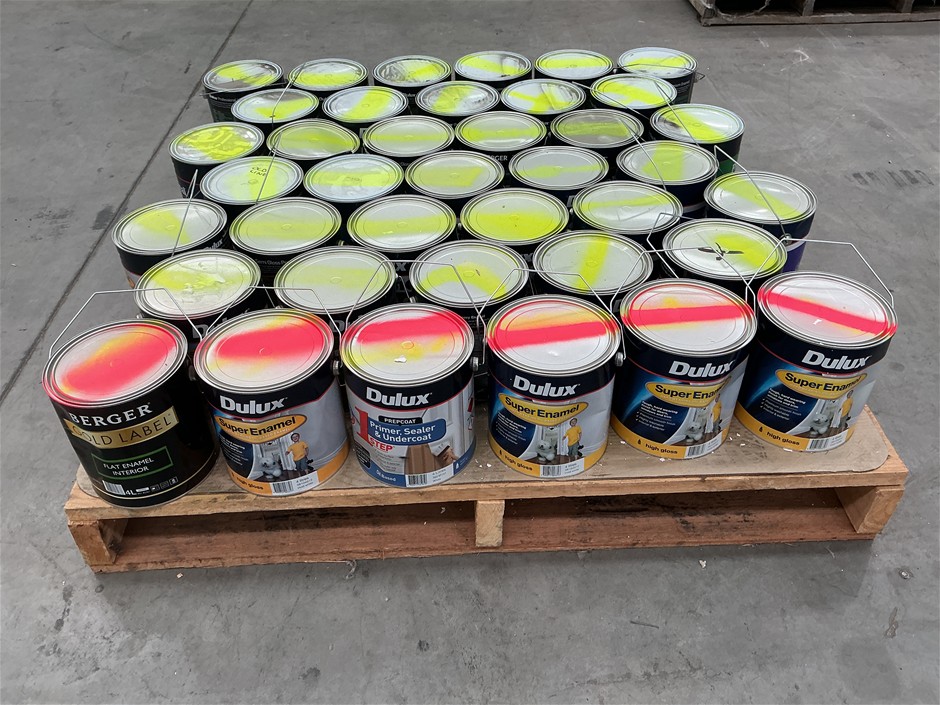 39 x Assorted 4Lt Tins of Paint