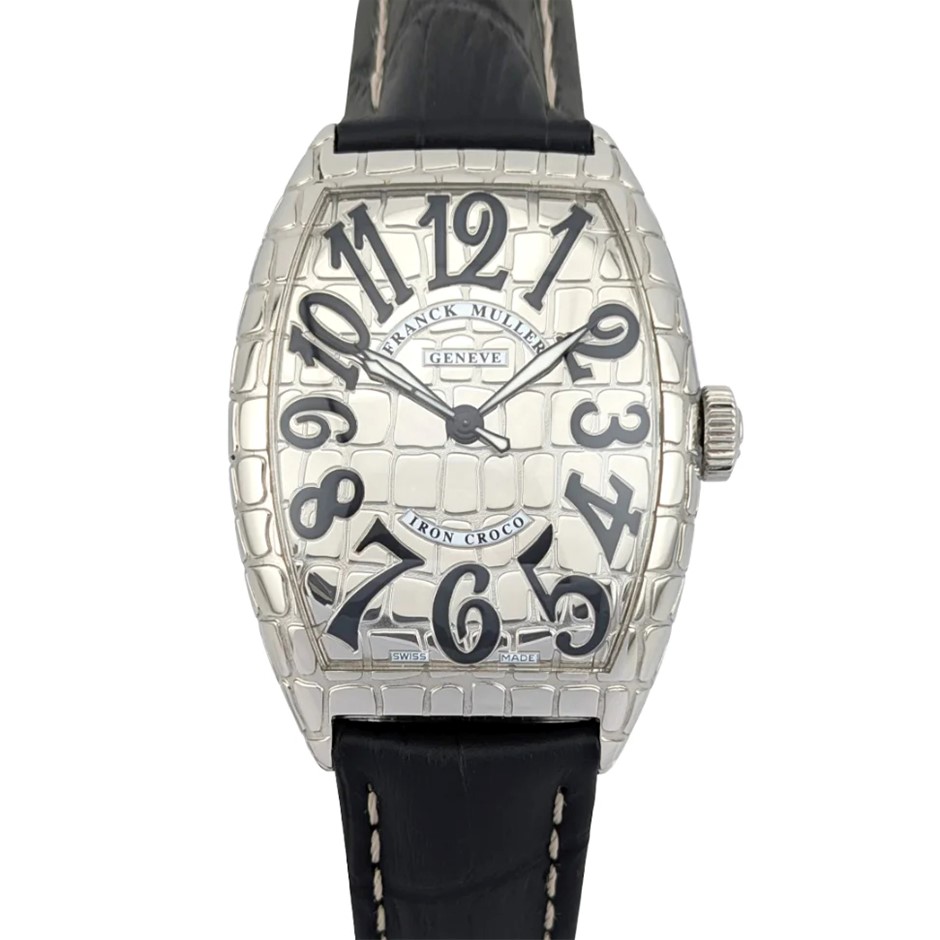 FRANCK MULLER IRON CROCO 39MM STAINLESS STEEL 8880SC AUTOMATIC BXP & COA