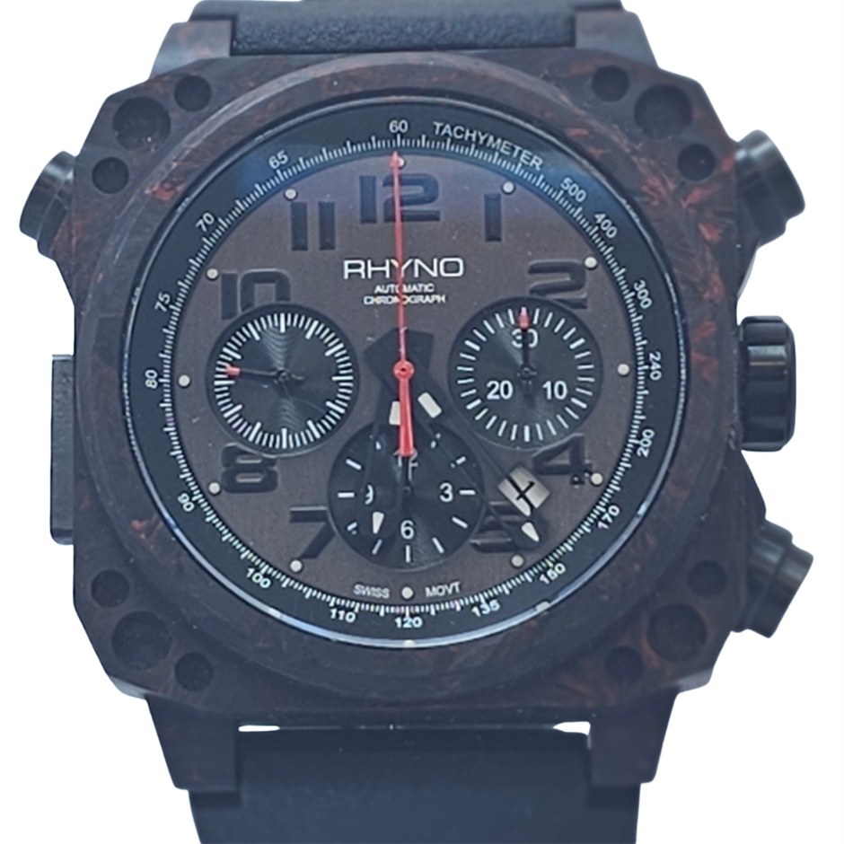 Rhyno Rubicon RFC-319 Forged Carbon Limited Ed. Chronograph 45mm BxP & COA