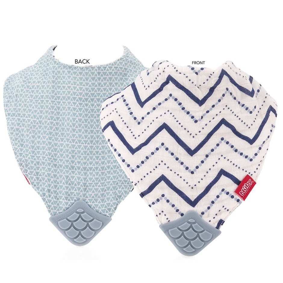 72x Nuby Muslin Bandana Bib with Teething Corner 2 Pack Boy. RRP $930 Buye