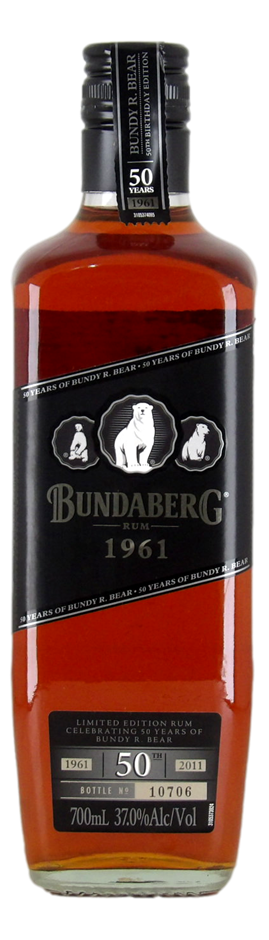 Bundaberg 1961 3 Bear Label 50th Anniversary Rum (1x 700mL) Qld.