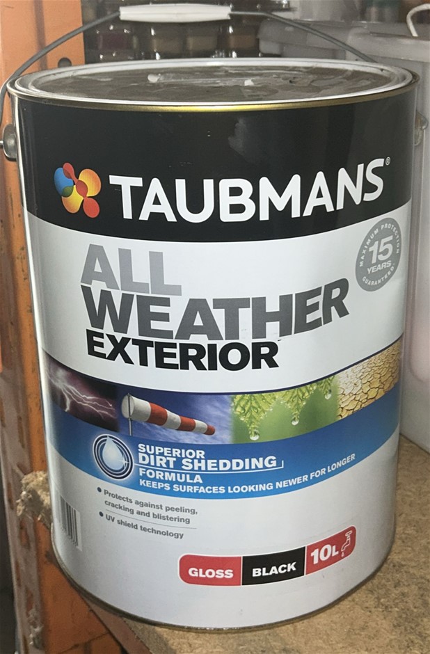10L Taubmans All Weather Exterior Gloss (Black)