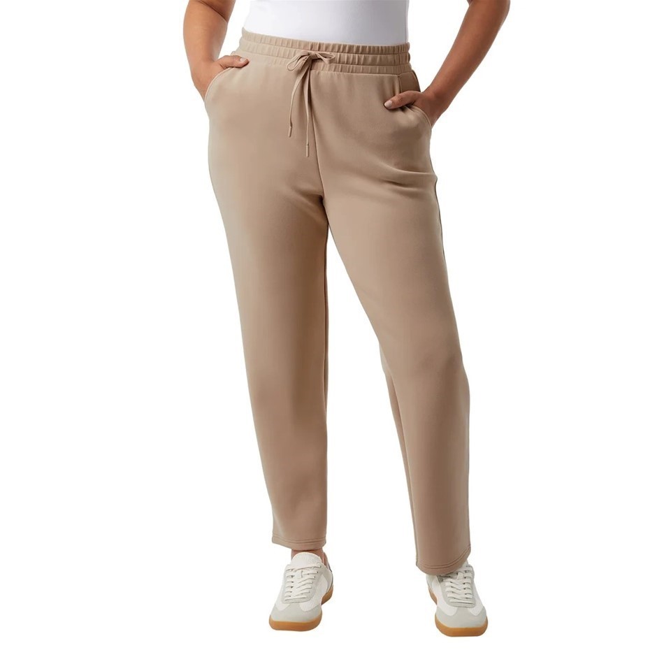 32DEGREES Women's Sueded Tech Pants, Size S, Beige. NB: pen mark on front (