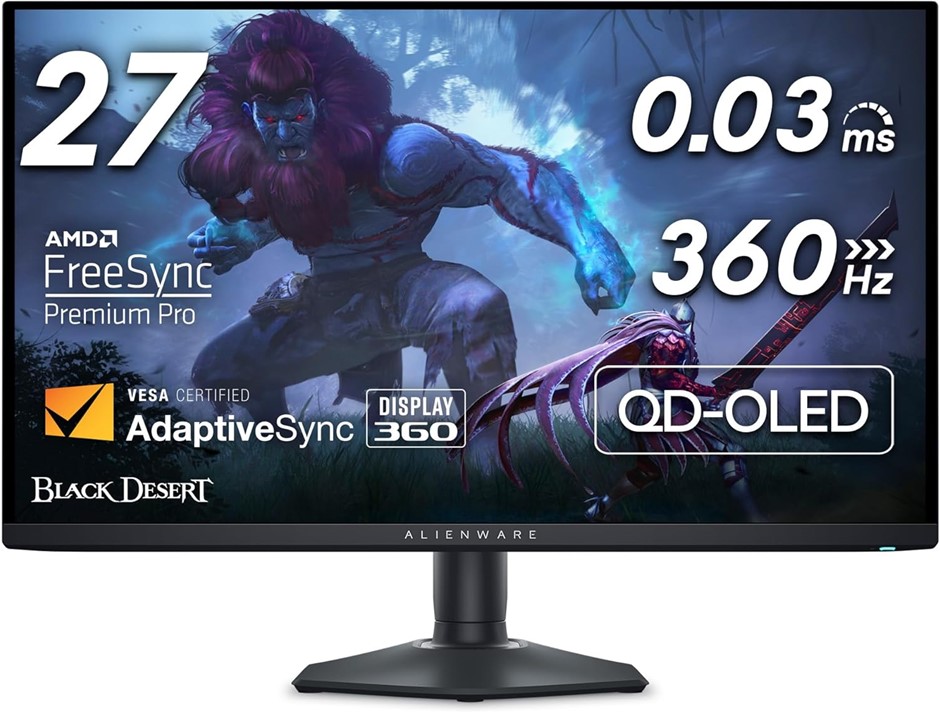 ALIENWARE AW2725DF Gaming Monitor 26.7-Inch 360Hz. RRP: $1359.00. NB: Used