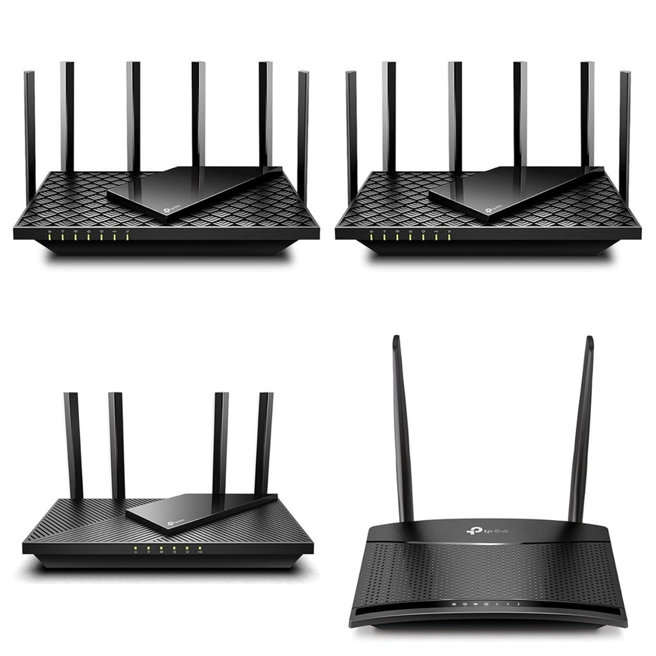 4 x TP-Link Routers. 2 x TP-Link AX5400 Archer AX73 Dual-Band Gigabit Wi-Fi