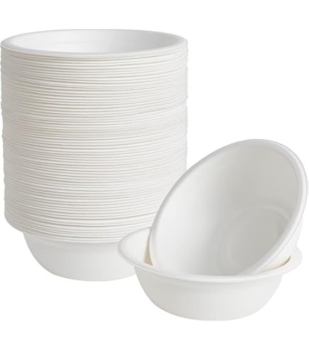 Pack of 180pc IECO Disposable Bagasse Bowls. NB: Not in original packaging,