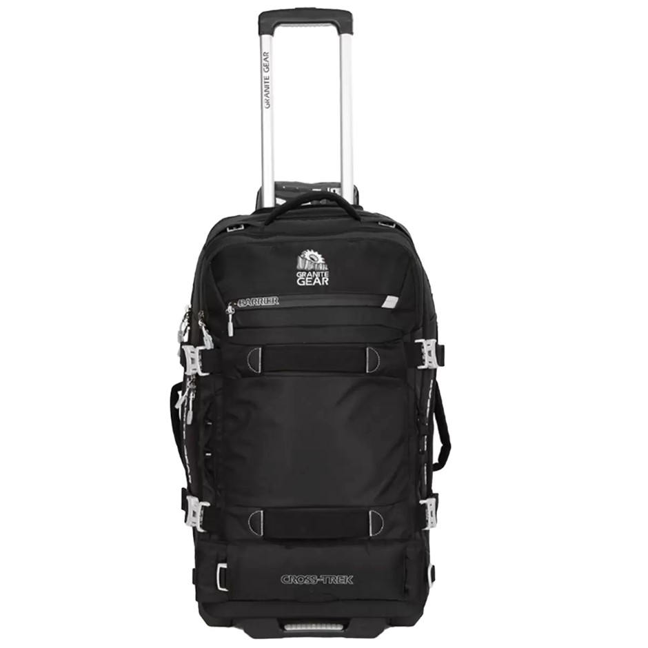 GRANITE GEAR Wheeled Duffle With Backpack Strap, Black, Model G2026. NB: Mi