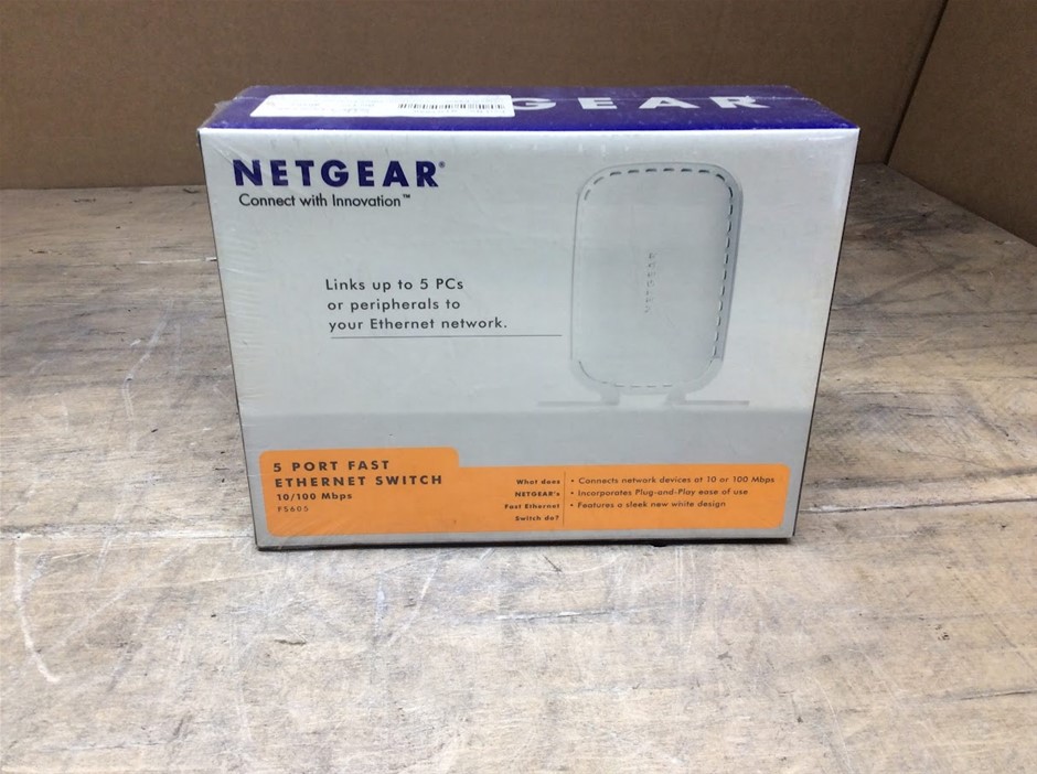 Netgear FS605 5-Port Fast Ethernet Switch - New
