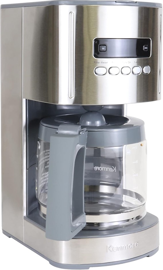 KENMORE 12-Cup Drip Coffee Maker Machine, 1.8L Programmable Filter Coffee M