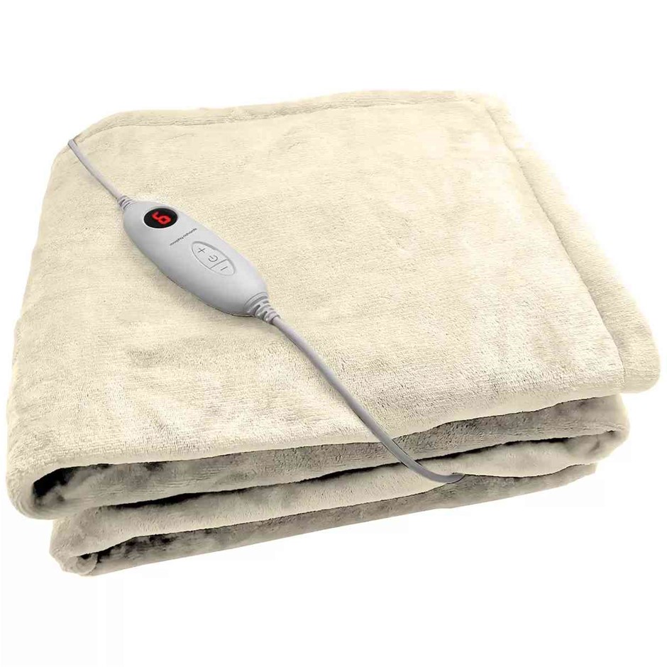 4 x MORPHY Richards Heated Throw Blankets, Cream NB: no packaging, no testi