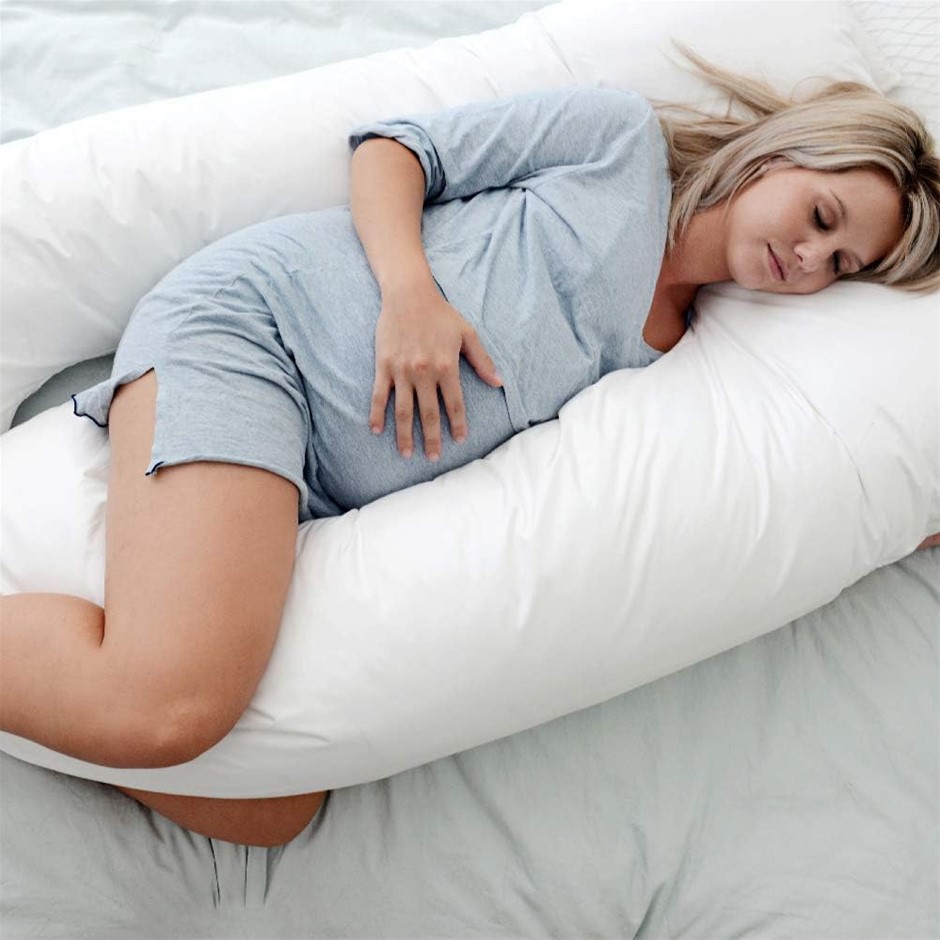 WOOLCOMFORT Australian Made Pregnancy Pillow Body Feeding Support, White (P