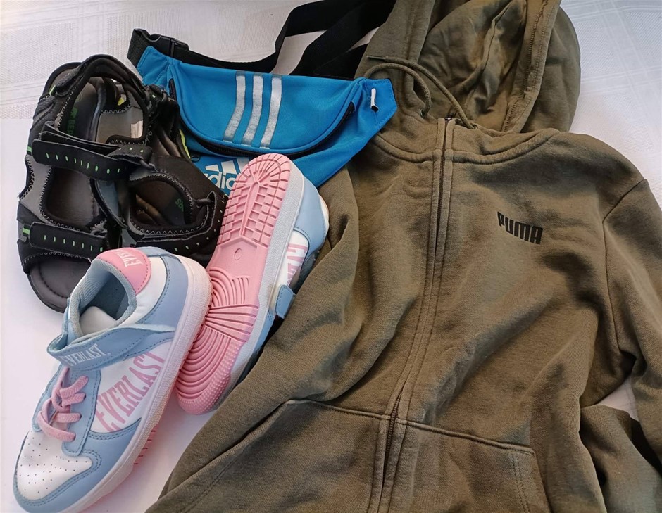 Kids Footwares , Belt Bag , and Hoodie . Others