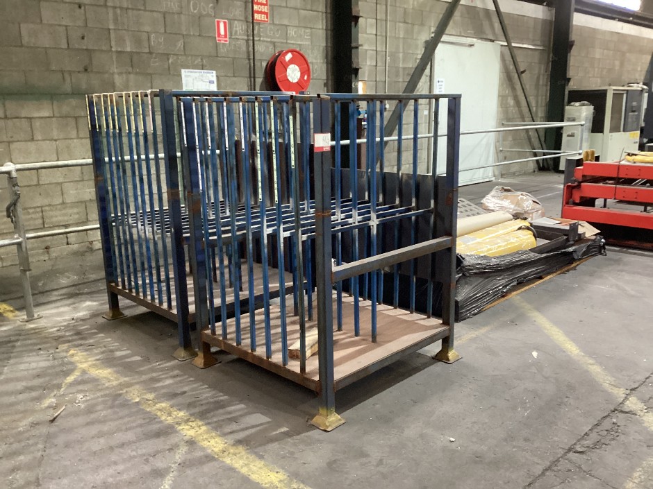 <p>2 x Fabricated Steel Sheet Racks</p>