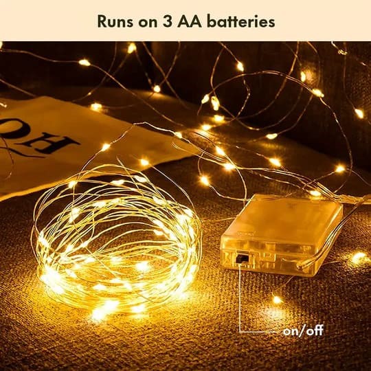 Enchanting 5-Meter Fairy Lights - 50 LED Fairy Tale Lights | Battery-Powere