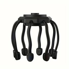 Rechargeable 8-Finger Scalp Massager - Black