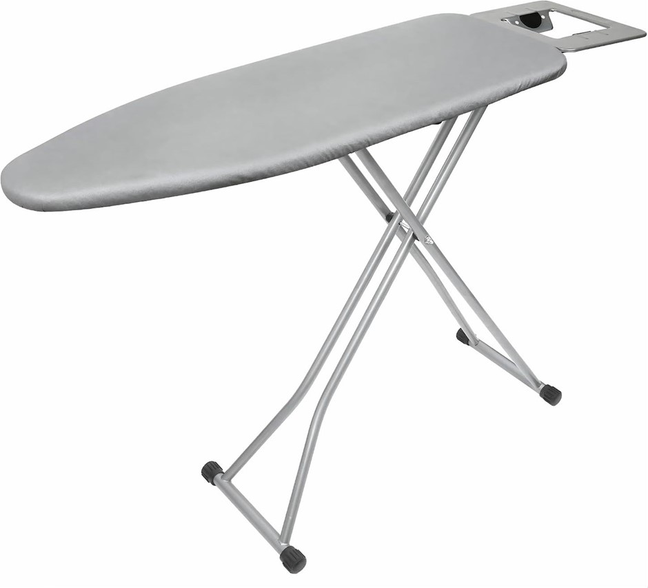 ELESORIES Ironing Board 90×30 cm with Iron Rest, Sturdy Anti-Wobble Steel L