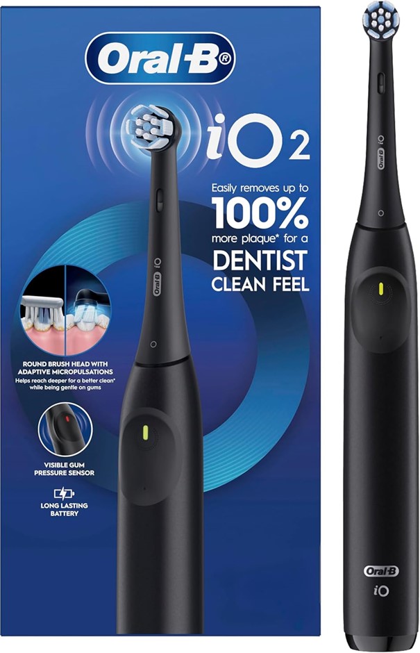 ORAL-B iO Series 2 Electric Toothbrush Black. NB: Brush head attachment.