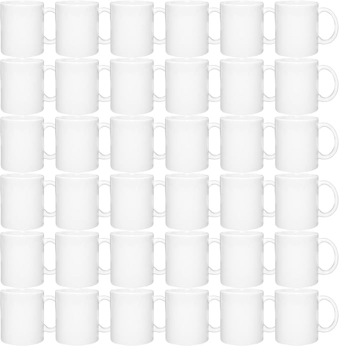 MR.R Set of 36 Sublimation Blanks White Ceramic Coffee Mugs, 11oz, Ceramic