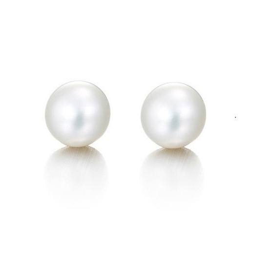 7mm Genuine White Freshwater Pearl Earrings with solid 925 Sterling Silver