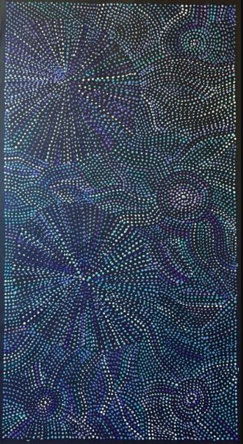 0003-2583822 · Aboriginal Painting Joy Purvis Petyarre 100 × 50 cm