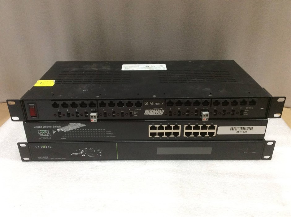 Altronix HubWay CCTV Power Supply Distribution+Luxul AMS-2624P Gigabit PoE
