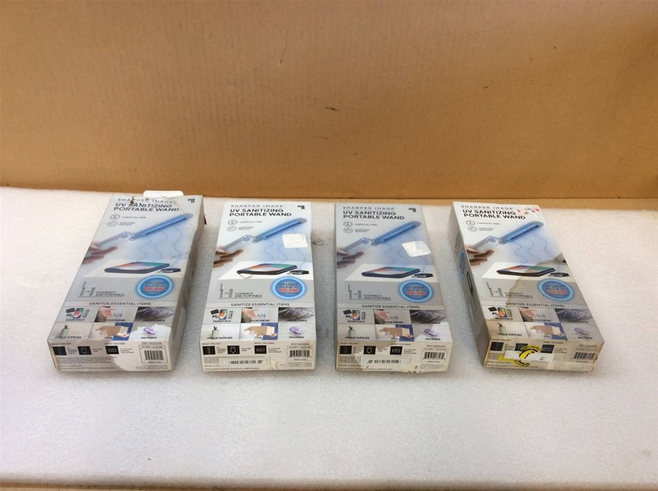 Sharper Image UV Sanitizing Portable Wand - New (Lot of 4)