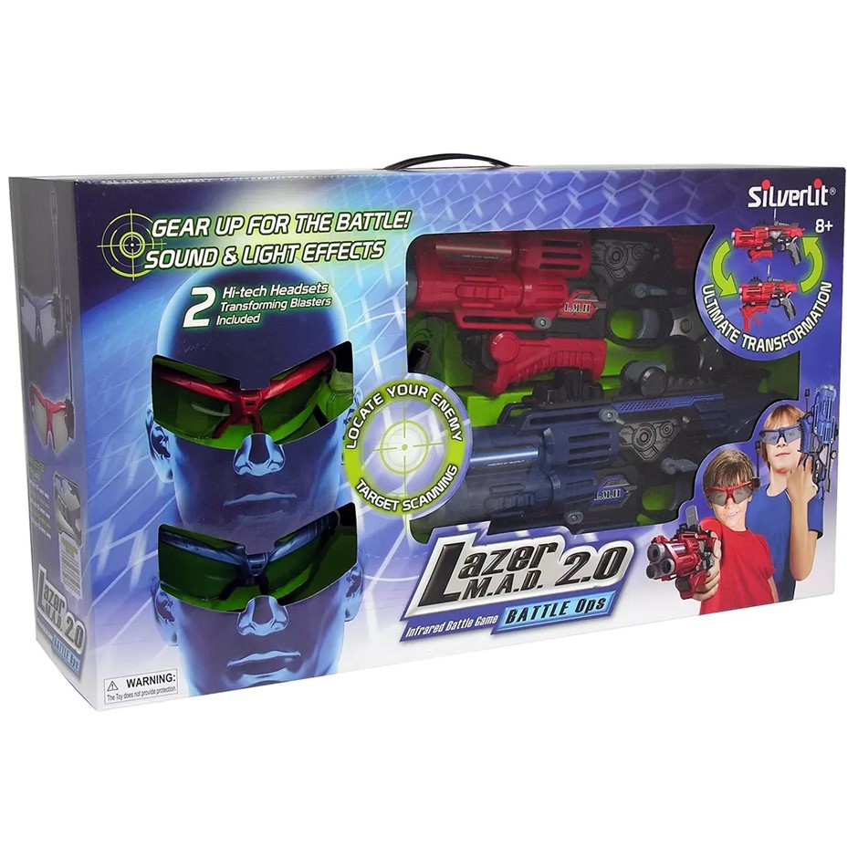 SILVERLIT Lazer Mad 2.0 Battle Ops. NB: Damaged packaging, condition unknow