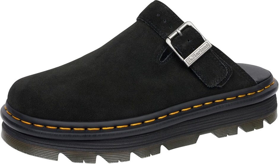 0332-5062775 · DR. MARTENS Unisex Zebzag Suede Mule, Size US 7(Mens)/8(Womens) / EU 39, Bl