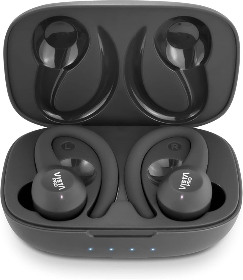 VIETA Pro Sweat True Wireless Sports Headphones (Black).