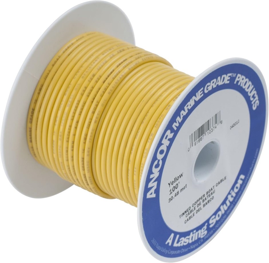 Ancor Marine Grade Primary Wire and Battery Cable, 4 AWG/100 Feet.