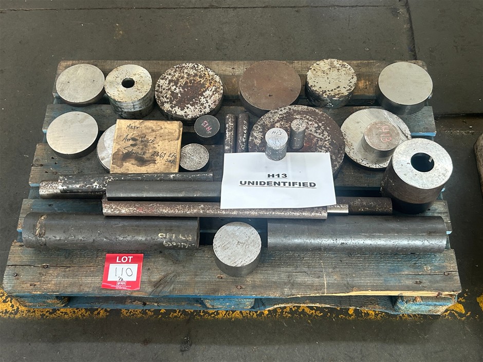 Pallet of H13 Unidentified Steel & Qty of K110 Cold Work Steel