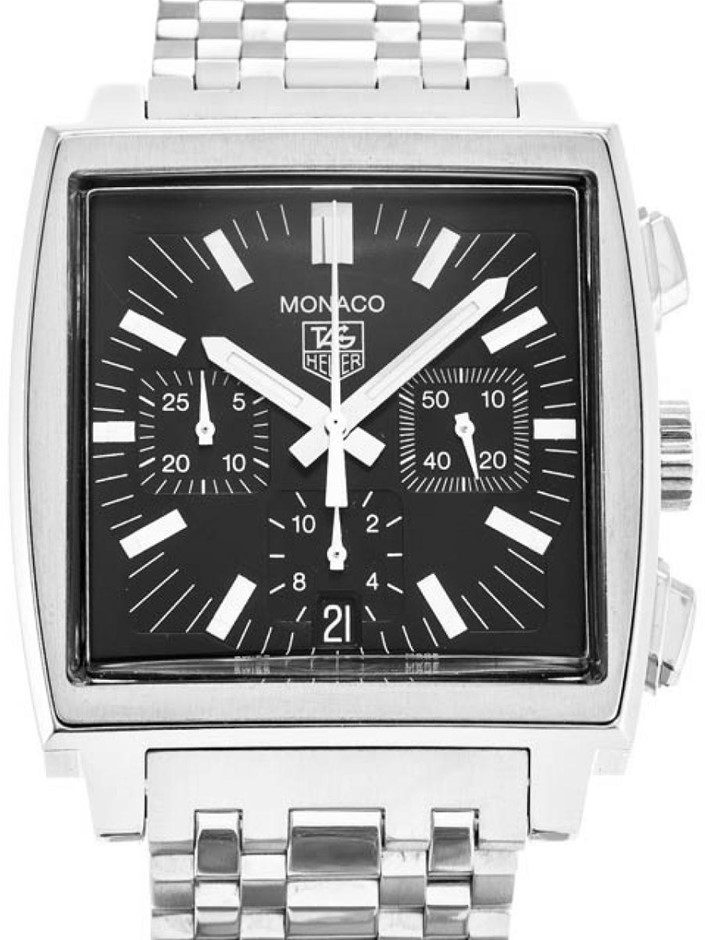 TAG HEUER MONACO CHRONOGRAPH 38MM STAINLESS STEEL CW2111.BA0780 BXO & COA