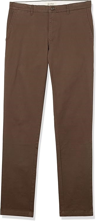 AMAZON ESSENTIALS Men's Skinny-Fit Chino Pant, 34W x 34L, Brown, GT190700.
