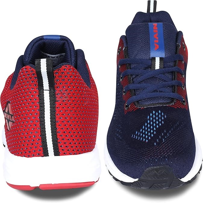 NIVIA YORKS Men's Running Shoes, 9UK/10 US/ 43EU, Blue/Red, 420B09. Buyers