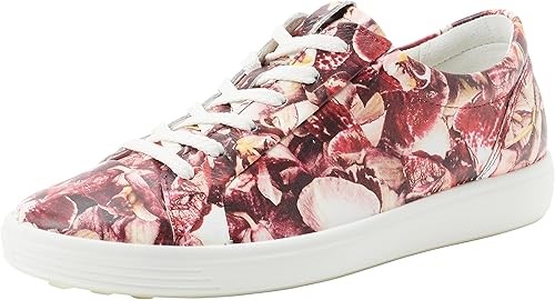 ECCO Women's Soft 7 Leather Sneaker, EU38/US7-7.5, Multi Flower, 470303. B