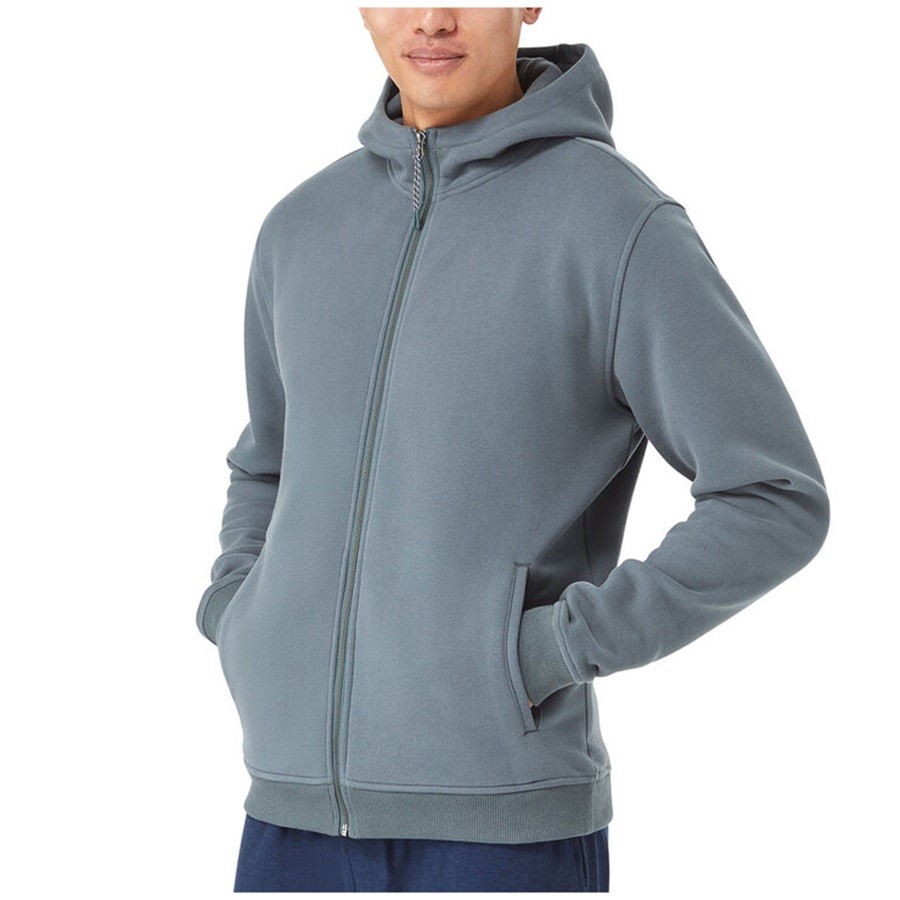 SIGNATURE Men's Zip Hoodie, Size 2XL, Lake Blue. Buyers Note - Discount Fr