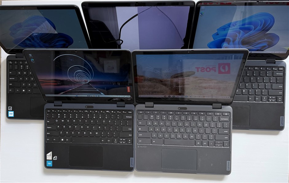 Lenovo 500w 2-in-1 Gen 5 / 500w Yoga Gen 4 Laptops - Lot of 5