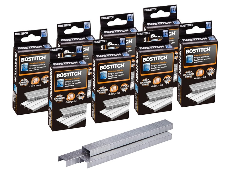 2 Packs of 8 Boxes x BOSTITCH Office Standard Staples, 1/4" Length,Full Str