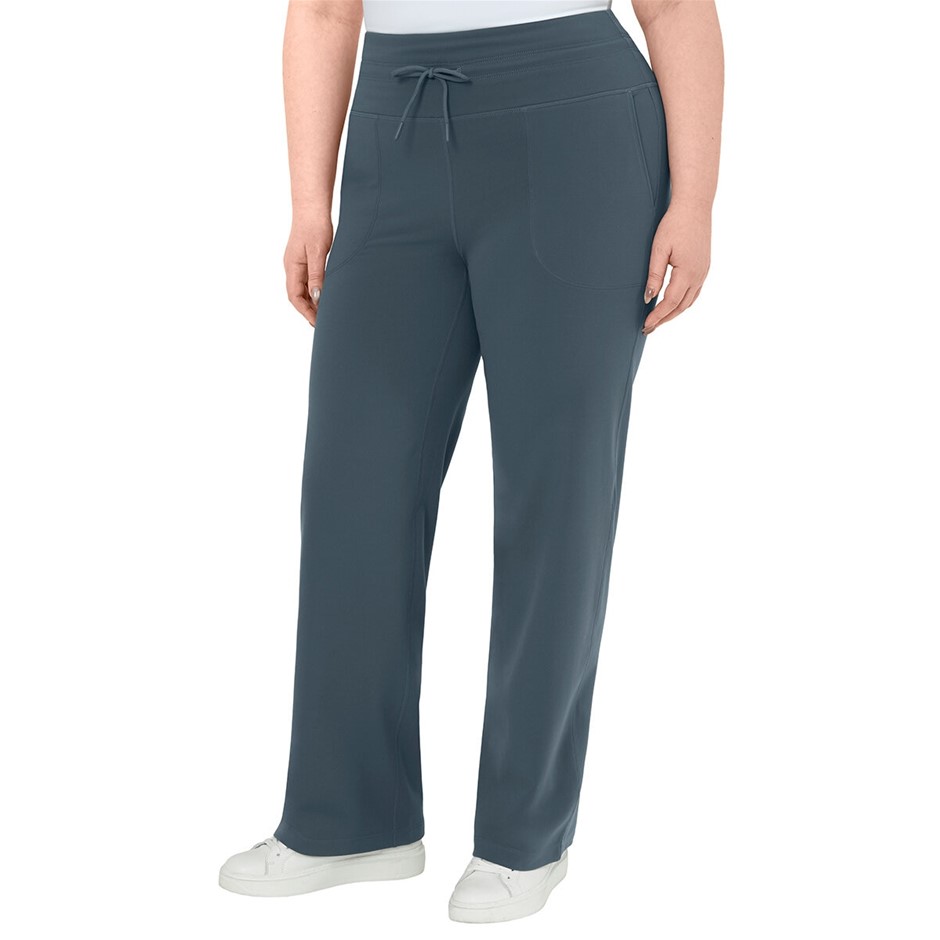 MONDETTA Women's High Rise Straight Pant, Size M, Gray. Buyers Note - Disc